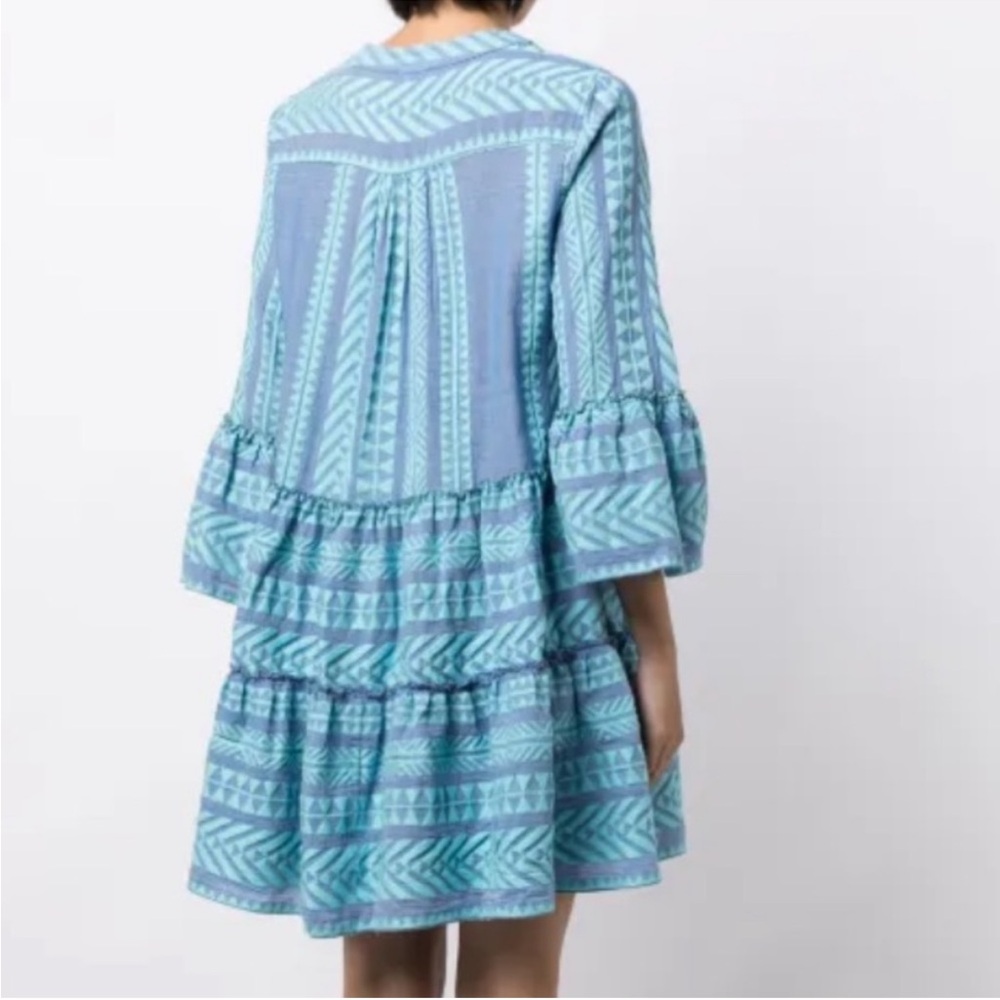 Devotion Twins Blue Patterned Mini Dress - image 3